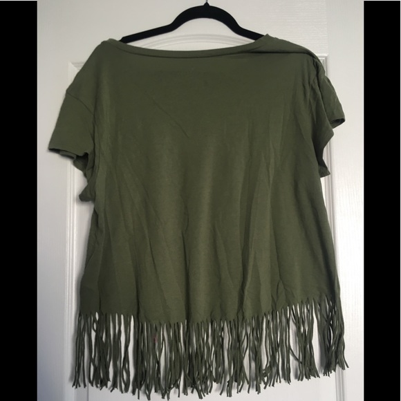 🦚 FRINGED HEM COTTON TOP 🦚 - Picture 4 of 6